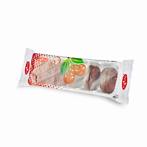 Zefir "Clasic" (вишня) глазированный шоколадной глазурью